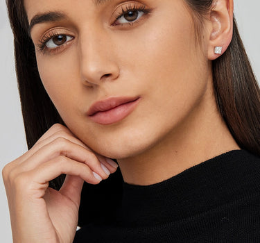 Princess Cut Lab Diamond Earrings