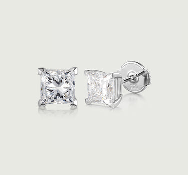 Princess Cut Lab Diamond Earrings