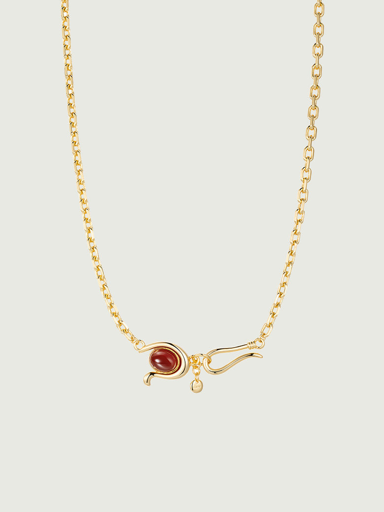 Red Onyx Detachable Necklace