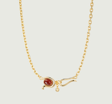 Red Onyx Detachable Necklace