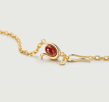 Red Onyx Detachable Necklace