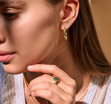 Remodeling Emerald Squiggle Crossover Ring