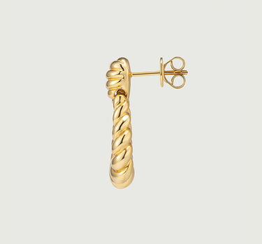 Ribbed Doorknocker Earrings