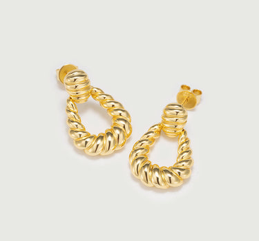 Ribbed Doorknocker Earrings
