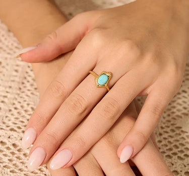 Ridge Turquoise Stacking Open Ring