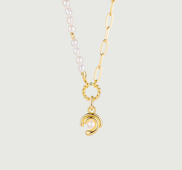 Rococo Squiggle Pearl Pendant Charm