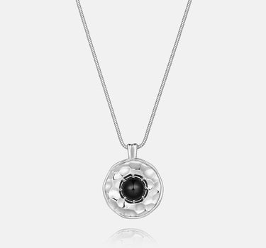 Satellite Round Gemstone Charm Necklace