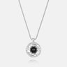 Satellite Round Gemstone Charm Necklace