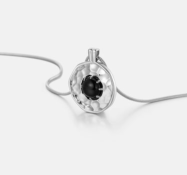 Satellite Round Gemstone Charm Necklace
