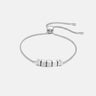 Silver Dice Engravable Friendship Bracelet