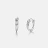 Silver Double Hoop Earrings-obyjewelry