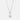 Silver Four Clover Emerald Charm Paperclip Necklace