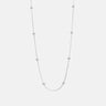 Spheres Chain Silver Necklace-obyjewelry