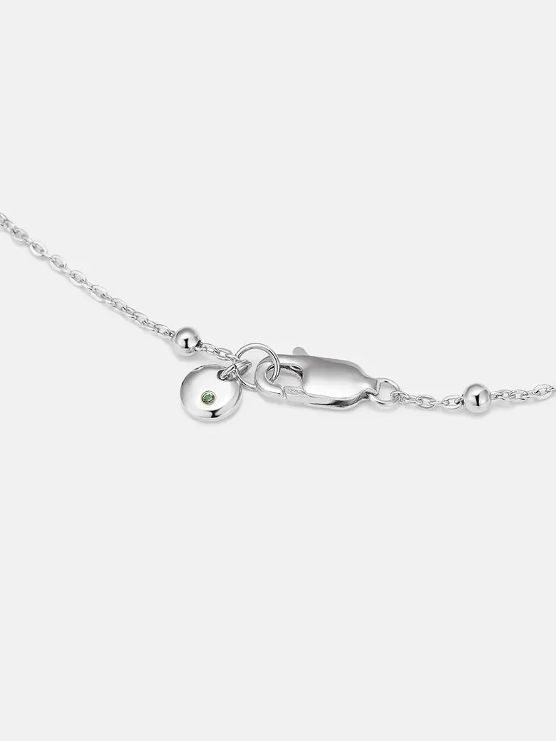 Spheres Chain Silver Necklace-obyjewelry