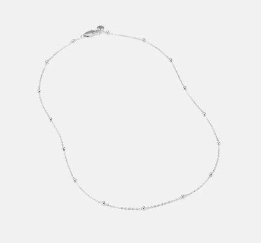 Spheres Chain Silver Necklace-obyjewelry