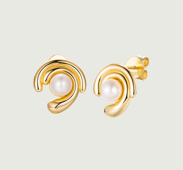  Rococo Squiggle Pearl Earrings