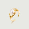 Rococo Squiggle Pearl Stacking Open Ring