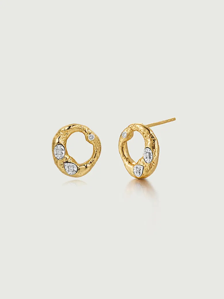 Stardust Diamond Loop Earrings