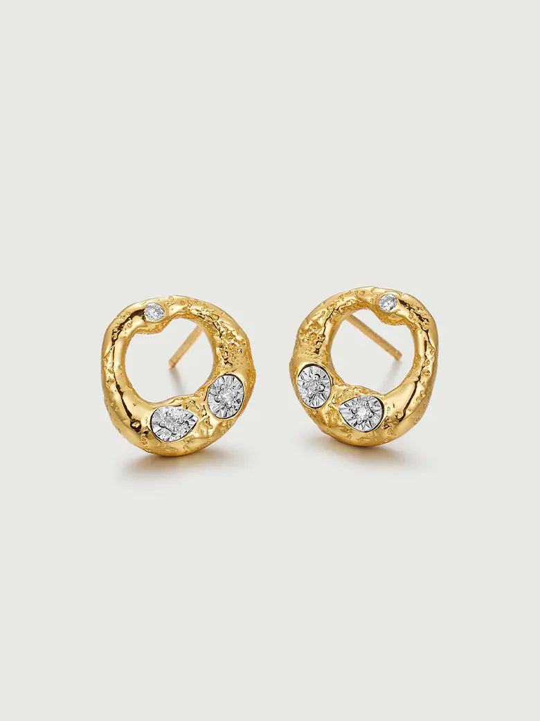 Stardust Diamond Loop Earrings