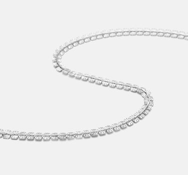 Starlight Shimmer Silver Chain Necklace-obyjewelry