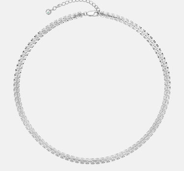 Starlight Shimmer Silver Chain Necklace-obyjewelry