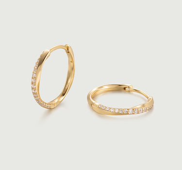 Starry Diamond Huggie Earrings