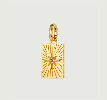 Stellar Birthstone Keepsake Engravable Pendant Necklace