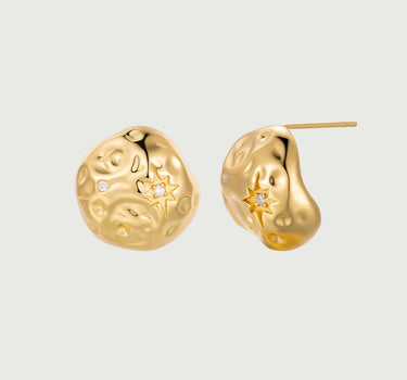 Texture Diamond Stud Earrings