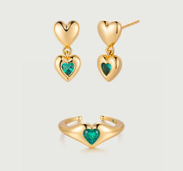 Heart Emerald Set
