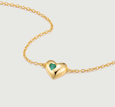 The Emerald Heart Chain Set