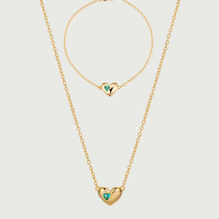 The Emerald Heart Chain Set