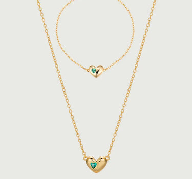 The Emerald Heart Chain Set