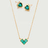 Heart Necklace & Earrings Set