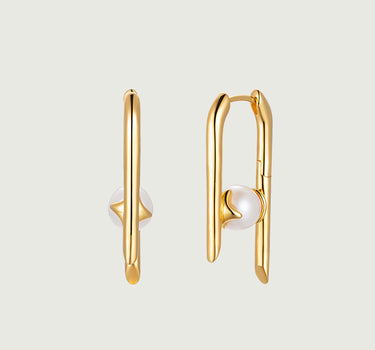 Pearl Embrace Hoop Earring