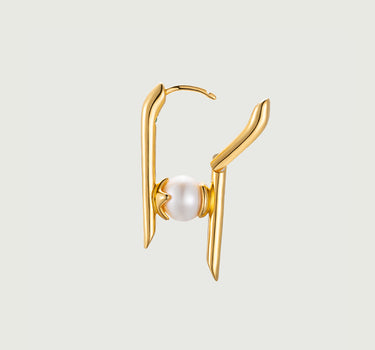 Pearl Embrace Hoop Earring