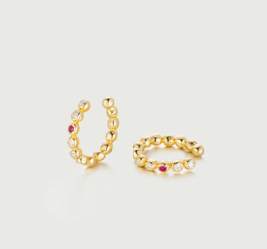 Tiny Gemstone Ear Cuffs
