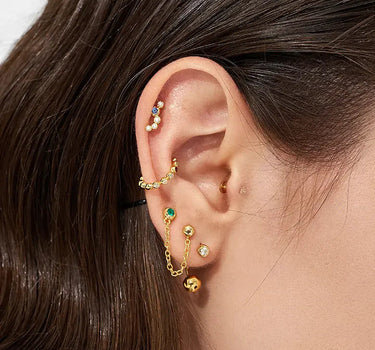 Tiny Gemstone Ear Cuffs