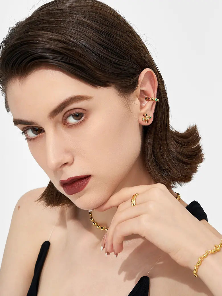 Tiny Gemstone Earring