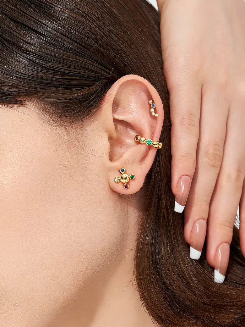Tiny Gemstone Earring
