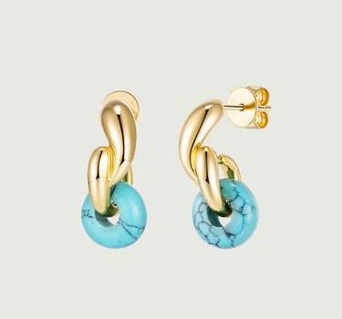 Totem Turquoise Paisley Dangle Earrings