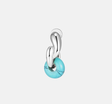  Totem Turquoise Paisley Silver Earrings