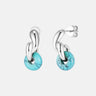  Totem Turquoise Paisley Silver Earrings