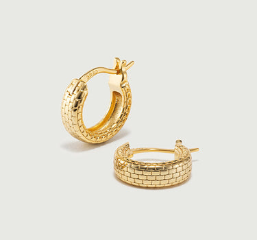 Treaded Edge Hoop Earrings