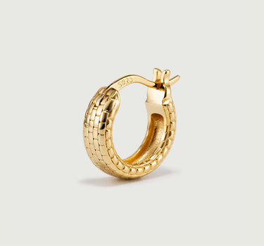 Treaded Edge Hoop Earrings