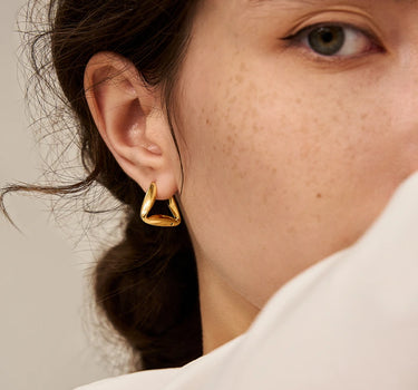Triangle Hoop Earrings