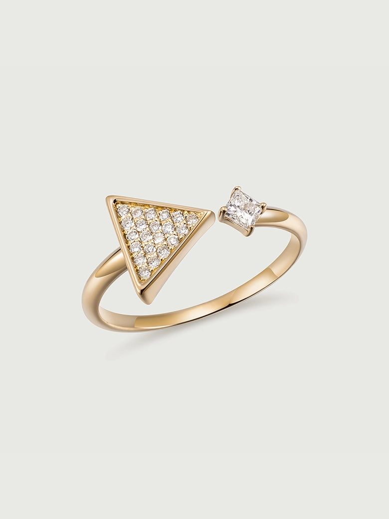 Triangle Tiled Diamond Ring