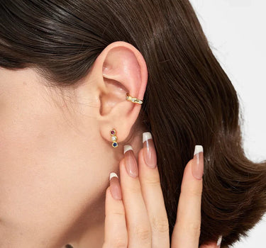  Triple Gemstone Studs