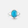 Turquoise Hexagon Signet Ring