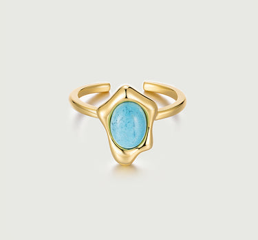 Ridge Turquoise Stacking Open Ring