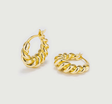 Twisted Swirl Hoop Earrings